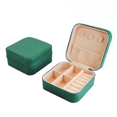 Imagem de Porta Joia Com Kit Bolsa Para Viagem Portátil caixa de armazenamento bolsa (12,verde escuro)