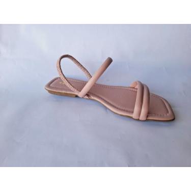 Imagem de Rasteira Sandalia Rasteirinha Calce Fácil - sem marca, Rose, 36