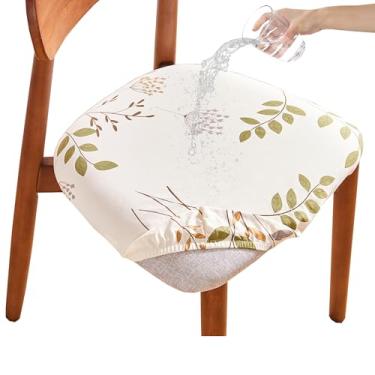 Imagem de CRFATOP Conjunto de 6 capas de assento de cadeira de jantar à prova d'água, capas de almofada elásticas antiderrapantes para cadeiras de jantar, laváveis, protetores de cadeira de cozinha, P, 18
