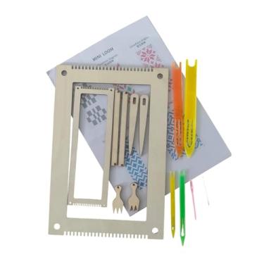 Imagem de oshhni Kit de tear de madeira, ferramentas de tricô manual, suprimentos, teares de tapeçaria, máquina de tear multifuncional para artesanato faça você mesmo, Style a
