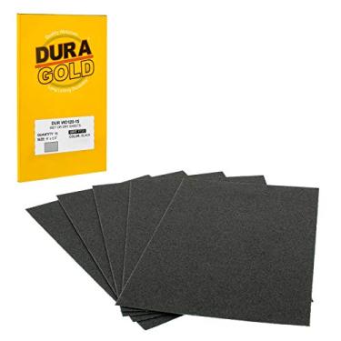 Imagem de Dura-Gold – Premium – molhado ou seco – Grit 2000 – corte profissional para folhas de 13,3 x 22,8 cm – lixamento e polimento de cor para trabalho automotivo e madeira – caixa com 25 folhas de acabamento de lixaDura-Gold 120-Grit WD120-25