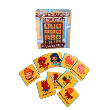 Imagem de Jogo Infantil Educativo Folclore Brasileiro 10 Pares em MDF