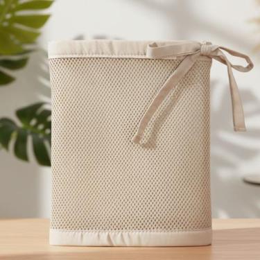 Imagem de Tela Respiravel Protetor de Mini Berço Bege Antialergico Rede de Prote