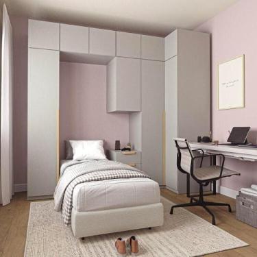 Imagem de Guarda-Roupa Modulado de Canto 8 Peças 10 Portas Jade CabeCasa Madeira