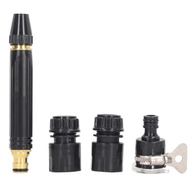 Imagem de Bico de mangueira de jardim, pulverizador de alta pressão ajustável, bico de pulverização para pátio, gramado doméstico, liga de cobre ABS