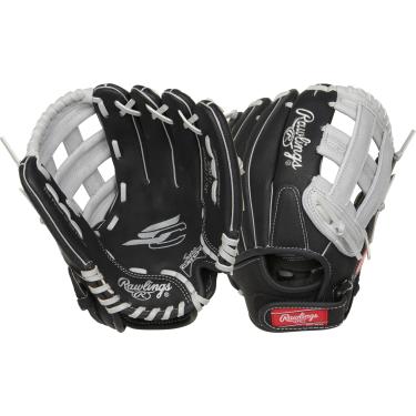 Imagem de Rawlings | SURE CATCH T-Ball e luva de beisebol juvenil | Arremesso para mão direita | 28 cm | Preto/Cinza