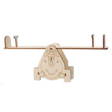 Imagem de Kit de experimentos científicos DIY, gangorra de madeira para crianças