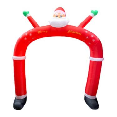 Imagem de Papai Noel Arco Inflável Decoração Entrada Natalina 3,1x2,9m - TOP NAT