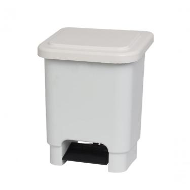 Imagem de Lixeira 15l Retangular C/pedal Branco Lar Plasticos 13199