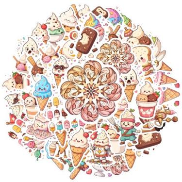 Imagem de 50 peças adesivos de sobremesa sorvete brinquedo adesivos engraçados deliciosos para notebook, bagagem, celular, copo, guitarra, laptop, capacete, skate