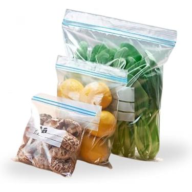 Imagem de Sacos Zip Lock Hermético Reutilizável - 10 Unidades Saquinhos Ziplock para Congelar Alimentos, Freezer e Viagem – Saco Resistente Premium MyBrins (Grande)