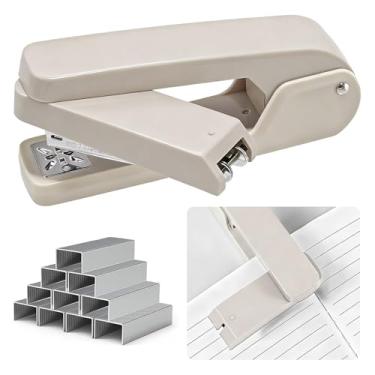 Imagem de Grampeador de mesa de escritório giratório de 360° com 1000 grampos padrão de 2,5 cm, grampeador de braço oscilante resistente para capacidade de 25 folhas, livreto, documento, encadernação de livros