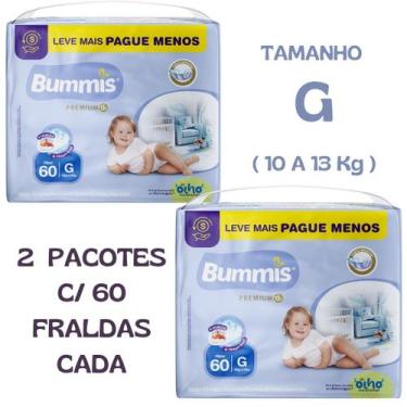Imagem de Fralda infantil capricho bummis premium hiper g combo 2 pcts