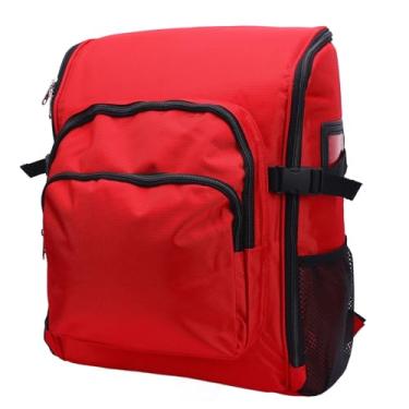 Imagem de Yunseity Mochila de Ferramenta de Limpeza Anti-respingos de Grande Capacidade para Bolsa de Itens Domésticos, Pano Oxford 1000D (vermelho)