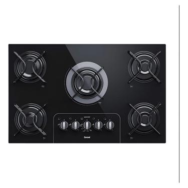 Imagem de Cooktop 5 Bocas Gas Bivolt Vidro Automatico 73x46cm - Consul