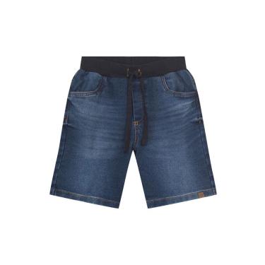 Imagem de Bermuda infantil menino em jeans Brandili-Azul