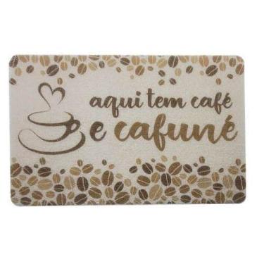 Imagem de Capacho PVC  Aqui Tem Café e Cafuné 38x58cm - Tokyo Design