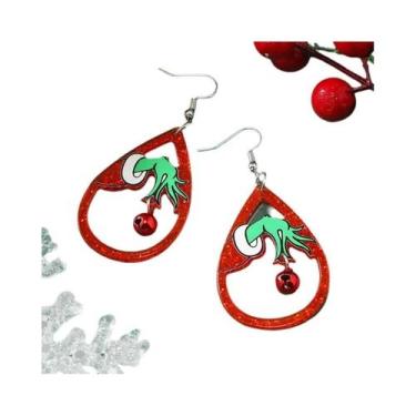 Imagem de Brincos, Colar e Chaveiro de Natal com Pingente de Monstro Verde - Ace