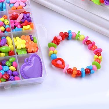 Imagem de Generic Kit de Fabricação de Joias para Meninas, Conjunto de Artesanato Com Pulseira de Miçangas DIY Com 24 Grades, Brinquedo Educativo para Crianças, Material Acrílico (Tipo 3)