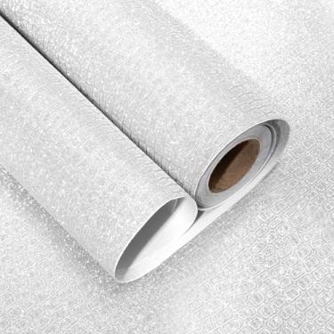 Imagem de Papel de parede com glitter, papel de contato com impressão de crocodilo, papel de parede de textura de prata para armário de quarto (44 x 198 cm)