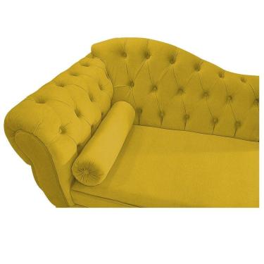 Imagem de Recamier Diana 185cm Lado Direito Suede Amarelo