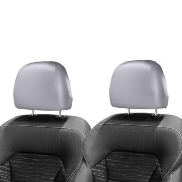 Imagem de UHANBUT 2 peças de capa de encosto de cabeça de assento de carro, capas de proteção contra poeira de encosto de cabeça de veículo macias e elásticas de poliuretano, protetor reutilizável totalmente