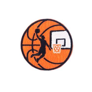 Imagem de 3 peças de adesivos bordados de basquete Slam Dunk, apliques brilhantes e vibrantes para passar a ferro ou costurar, ideais para decorar roupas, chapéus, acessórios de jeans
