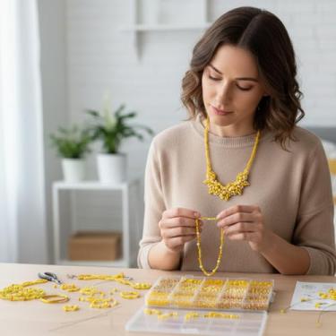 Imagem de Contas de vidro para fabricação de pulseiras, kit de fabricação de pulseiras de amizade de 15 grades, pequenas contas de vidro para joias