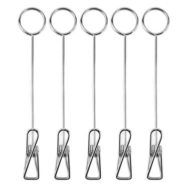 Imagem de Porta-fotos Porta-cartões de mesa Porta-cartões de mesa de metal premium anti-oxidação Design simples Processo de galvanoplastia para casamento, escritório, decoração de casa 5