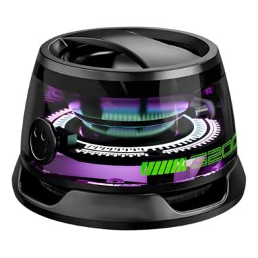 Imagem de Caixa de Som Bluetooth LED, Alto-Falante Portátil com Luzes RGB, Design Moderno em Preto, Efeitos Luminosos Musicais