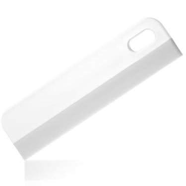 Imagem de Mini rodo de bancada de cozinha de 21,7 cm, pequeno rodo de silicone para portas de vidro de chuveiro, raspador de limpeza de janela para espelho de pia e banheiro, branco e cinza