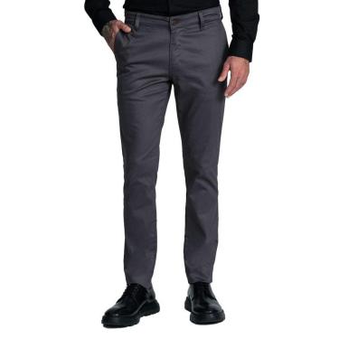 Imagem de Calça Sarja Masculina Docthos Slim Cinza - 1100-Masculino