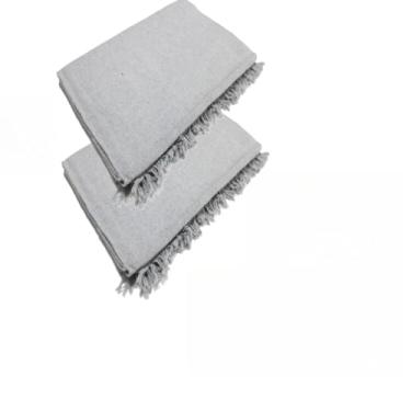 Imagem de Kit 2 Mantas Para Sofa King Gigante 300x180cm Algodao Protetor Decorativo (2 Cinza Neblina)