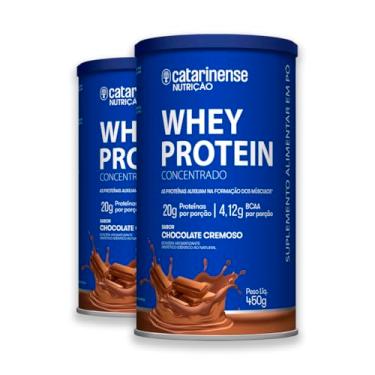 Imagem de Kit 2 Whey Protein Concentrado Catarinense 450g Chocolate