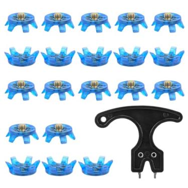 Imagem de Substituição de pontas de golfe, pontas macias para sapatos de golfe | tachas estáveis com chave inglesa, pregos de velocista, acessórios esportivos para treinamento, campo, trilha, estrada, salto