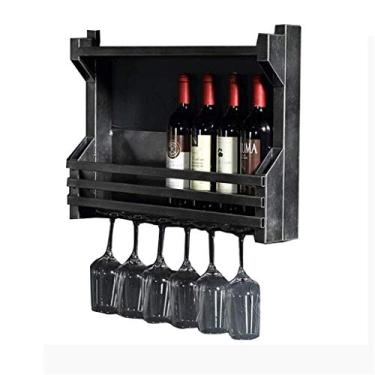 Imagem de Prateleiras suspensas Prateleiras suspensas Rack de vinho de metal europeu de ferro | Suporte de vinho | Suporte para copo de vinho | Refrigerador de vinho montado na parede | Prateleira de vidro de