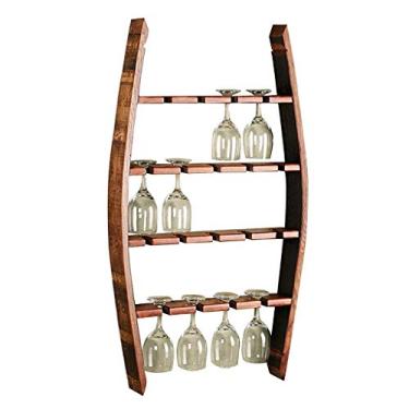 Imagem de Prateleiras de parede de pinho para adega de vinho prateleira de decoração de parede para cozinhas, sala de estar, bar