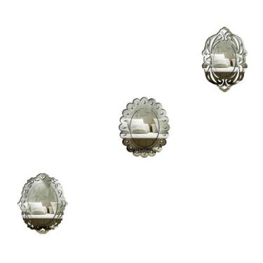 Imagem de Kit Espelhos Decorativos Venezianos  Pegui Urbino 3 Peças - Creatus