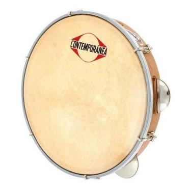 Imagem de Pandeiro 8'' Contemporânea Light Madeira Pele Animal 18lt
