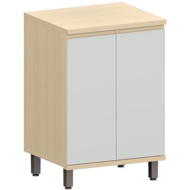 Imagem de Balcão De Cozinha Tampo 60cm 2 Portas Pierre Carvalho/cinza L01 - Mpozenato