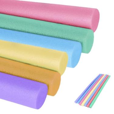 Imagem de Kit 6 Boia Macarrão Espaguete P/Piscina S/Furo Maciço 1,65 M