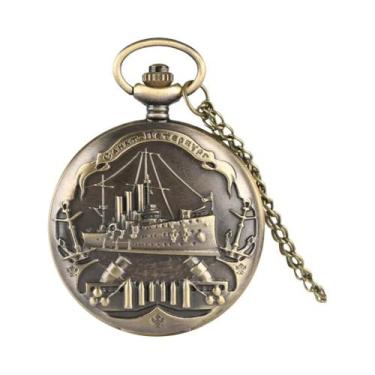 Imagem de Relógio De Bolso Clássico Masculino De Quartzo Com Design De Corsário,