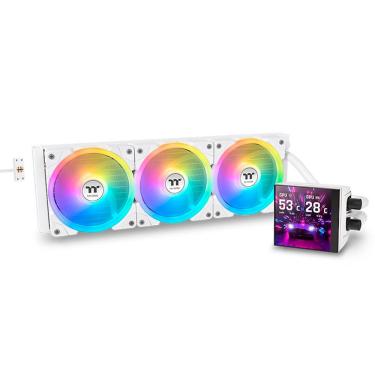 Imagem de Water Cooler Thermaltake Magfloe Ultra 360mm ARGB Com Tela LCD 4" Branco