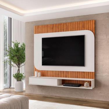 Imagem de Painel Para Tv Até 65 Polegadas Com Nichos Tom Freijó/off White - Dj Móveis