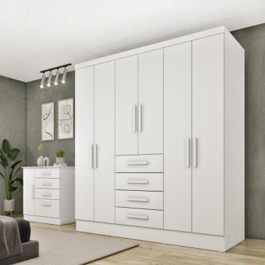 Imagem de Roupeiro Arizona 6 Portas Tcil Neve