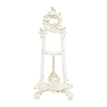Imagem de IEUDNS Cavalete de exibição, suporte decorativo para livros, porta-retratos, organizador para livros de receitas e travessas, Branco