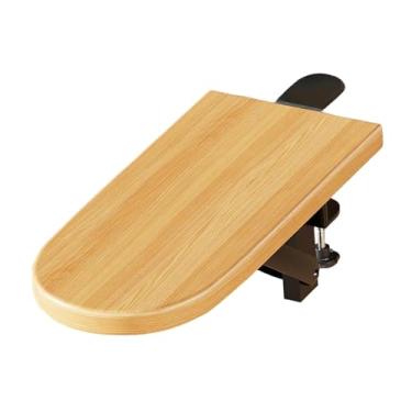 Imagem de NonMiFyR Bandeja de extensão de mesa Mesa lateral Organizador de estação de trabalho multifuncional dobrável Suporte de Grampo no suporte de pulso, Grampo de Madeira 1, 31.5 Cm X 14.5 Cm