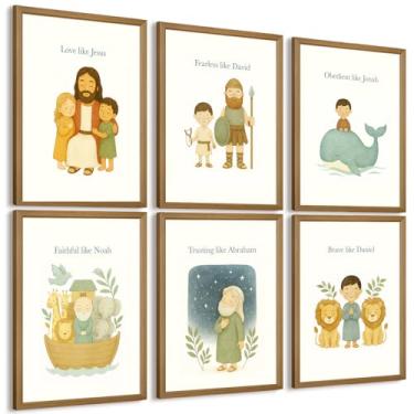 Imagem de Pôster em tela com versículo da Bíblia para decoração de parede de quarto de crianças, imagens de escrituras de Jesus, citações inspiradoras, pintura, arte para sala de aula, quarto, 30 x 40 cm