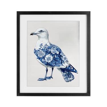 Imagem de Stupell Industries Impressão emoldurada Funky Toile Gaivota preta sob vidro, design por Lettered and Lined, 16 x 13