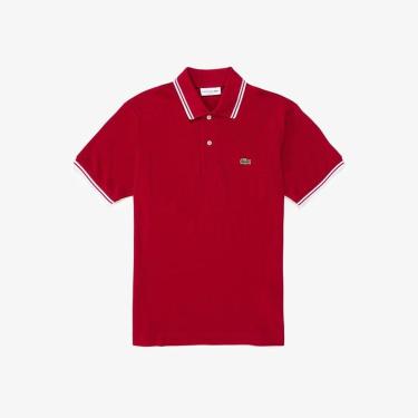 Imagem de Camisa Polo Lacoste Classic Fit em Piqué de Algodão com Detalhes Listrados Masculina-Masculino
